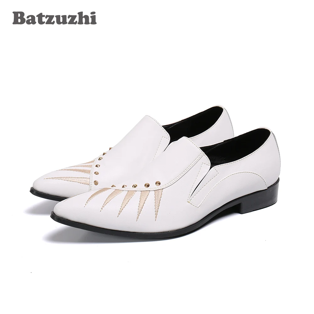 Batzuzhi British Type Men's Shoes Pointed Toe White Leather Dress Shoes for Men Party and Wedding Business zapatos de hombre
Batzuzhi British Type Men's Shoes Pointed Toe White Leather Dress Shoes for Men Party and Wedding Business zapatos de hombre