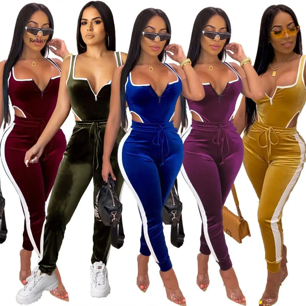 Winter Women's Set Velvet Bodysuit Pencil Pants Suit Two Piece Set Sexy Sleeveless Street Casual Fashion Tracksuit Outfit
Winter Women's Set Velvet Bodysuit Pencil Pants Suit Two Piece Set Sexy Sleeveless Street Casual Fashion Tracksuit Outfit