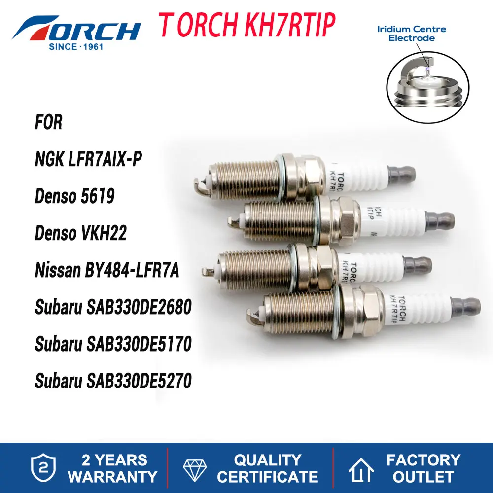4-8PCS Iridium Spark Plug TORCH KH7RTIP Replace for 5245/ILFR7H 2900/LFR7AIX-P MITSUBISHI 1822A022 Denso VKH22 IKH22 Auto Parts
4-8PCS Iridium Spark Plug TORCH KH7RTIP Replace for 5245/ILFR7H 2900/LFR7AIX-P MITSUBISHI 1822A022 Denso VKH22 IKH22 Auto Parts