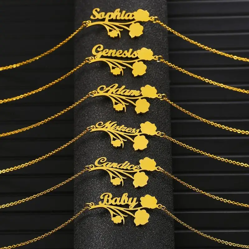 Пользовательское Имя розы Подвески Персонализированные золото Цвет нержавеющая сталь, романтичное подарок для женщин на день рождения для девочки ювелирные изделия
Пользовательское Имя розы Подвески Персонализированные золото Цвет нержавеющая сталь, романтичное подарок для женщин на день рождения для девочки ювелирные изделия