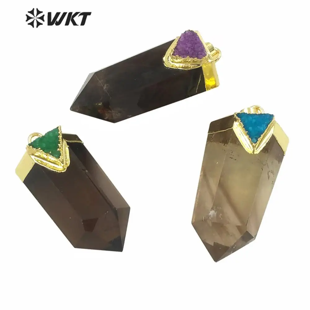 WT-P1609 Popular Women Gold Hexagona Quartz With Druzy Charm Pendant Wholesale Natural Tea Quartz Pendant
WT-P1609 Popular Women Gold Hexagona Quartz With Druzy Charm Pendant Wholesale Natural Tea Quartz Pendant