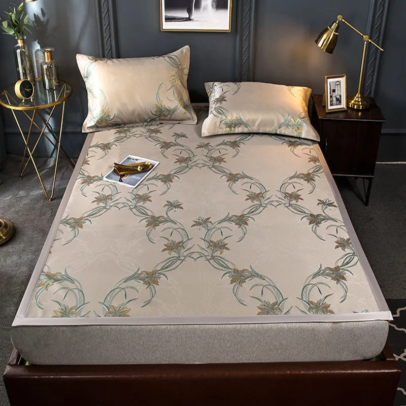 Three-Piece Set Of Ice Silk Mat With Plant And Flower Jacquard, Cool Summer Bed Sheet And Pillowcase, Cool But Not Ice
Three-Piece Set Of Ice Silk Mat With Plant And Flower Jacquard, Cool Summer Bed Sheet And Pillowcase, Cool But Not Ice
