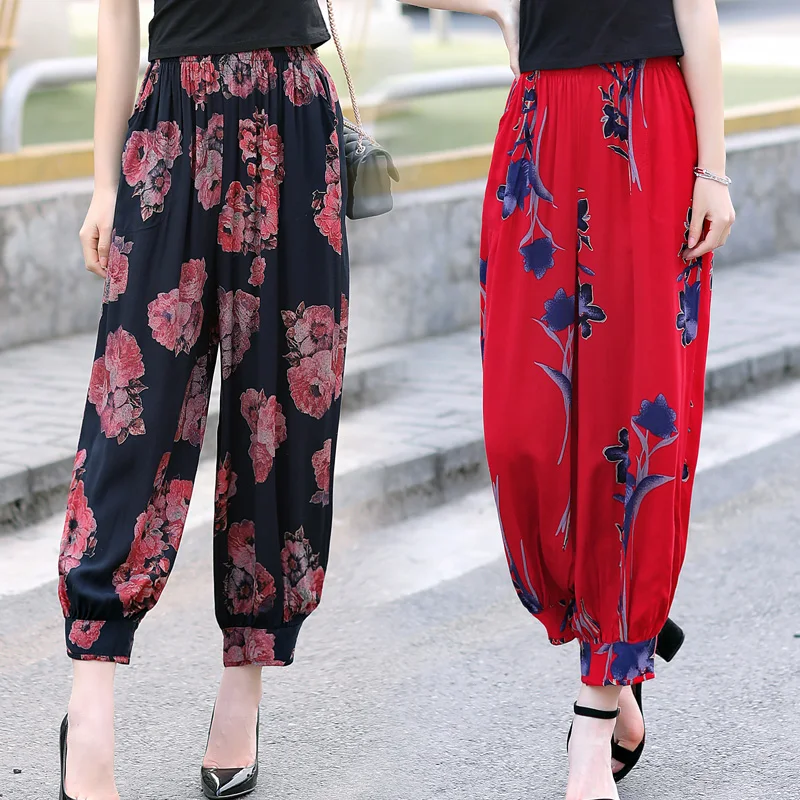 Plus Trousers Summer Women Size Lantern Striped Pants Floral Beach Moda Mujer 2023 Elastic Streetwear KJ066
Plus Trousers Summer Women Size Lantern Striped Pants Floral Beach Moda Mujer 2023 Elastic Streetwear KJ066