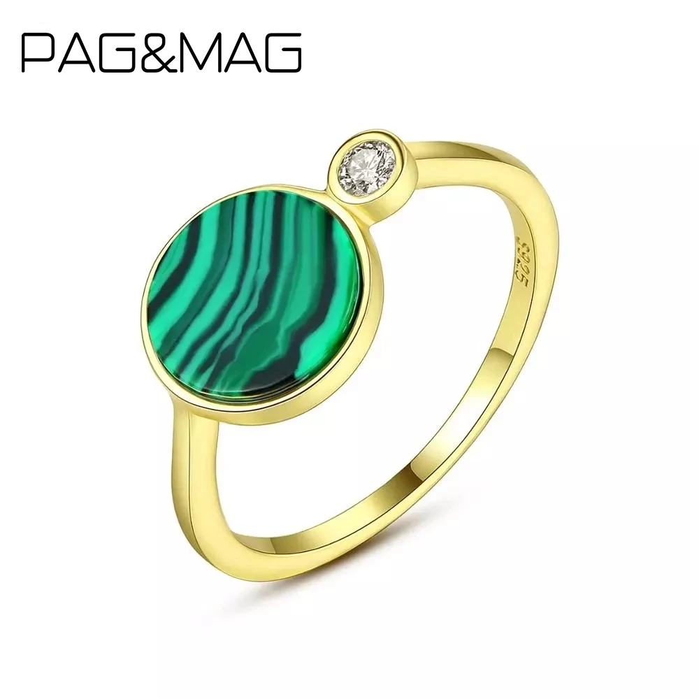 PAG&MAG 925 Sterling Silver Green Natural Malachite Stone Ring For Wome Female Charm Fine Jewelry joyas de Plata 925 Mujer
PAG&MAG 925 Sterling Silver Green Natural Malachite Stone Ring For Wome Female Charm Fine Jewelry joyas de Plata 925 Mujer