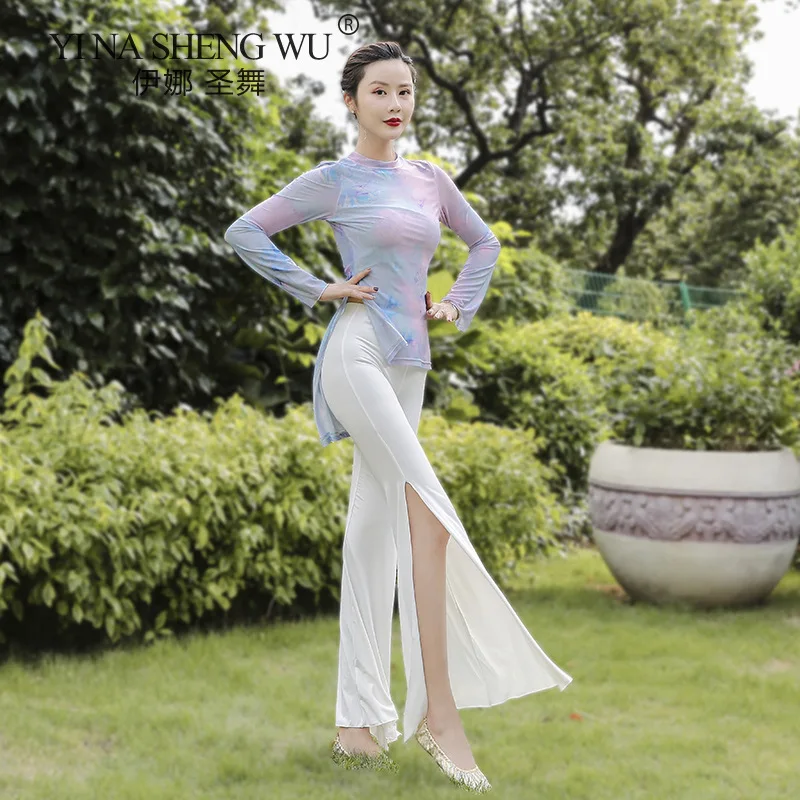 Classical Dance Practice Clothes Costume Long Sleeve Tops Dance Shirt Women Sexy Light Weight Blouse White Black Flares Pants
Classical Dance Practice Clothes Costume Long Sleeve Tops Dance Shirt Women Sexy Light Weight Blouse White Black Flares Pants