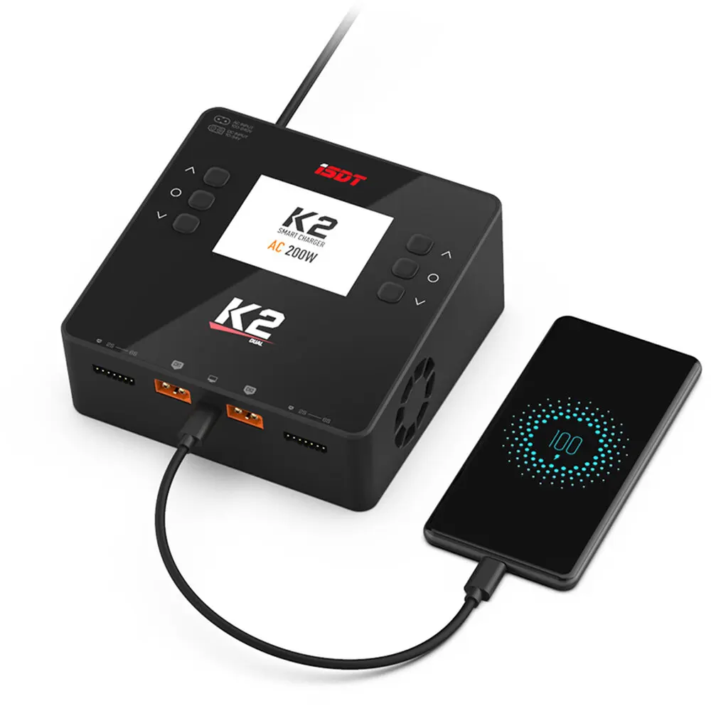 ISDT K2 AC 200W DC 500Wx2 20A Dual Channel Balance Lipo Charger Discharger for Lipo NiMh Pb Battery
ISDT K2 AC 200W DC 500Wx2 20A Dual Channel Balance Lipo Charger Discharger for Lipo NiMh Pb Battery