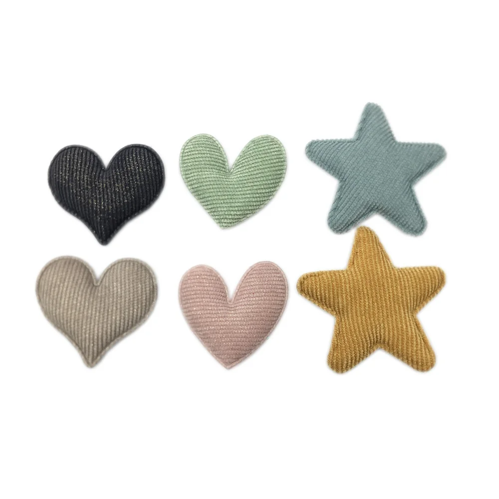 Stripe Fabric Star Heart Padded Appliques For Kids Hairpin Headwear Crafts Decor Ornament Stick On Patches Accessoires
Stripe Fabric Star Heart Padded Appliques For Kids Hairpin Headwear Crafts Decor Ornament Stick On Patches Accessoires