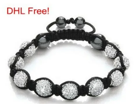 DHL Free Handmade White 10mm Micro Pave Disco Ball Bead Bracelet men natural stone lot jewelry crystal hfg3
DHL Free Handmade White 10mm Micro Pave Disco Ball Bead Bracelet men natural stone lot jewelry crystal hfg3