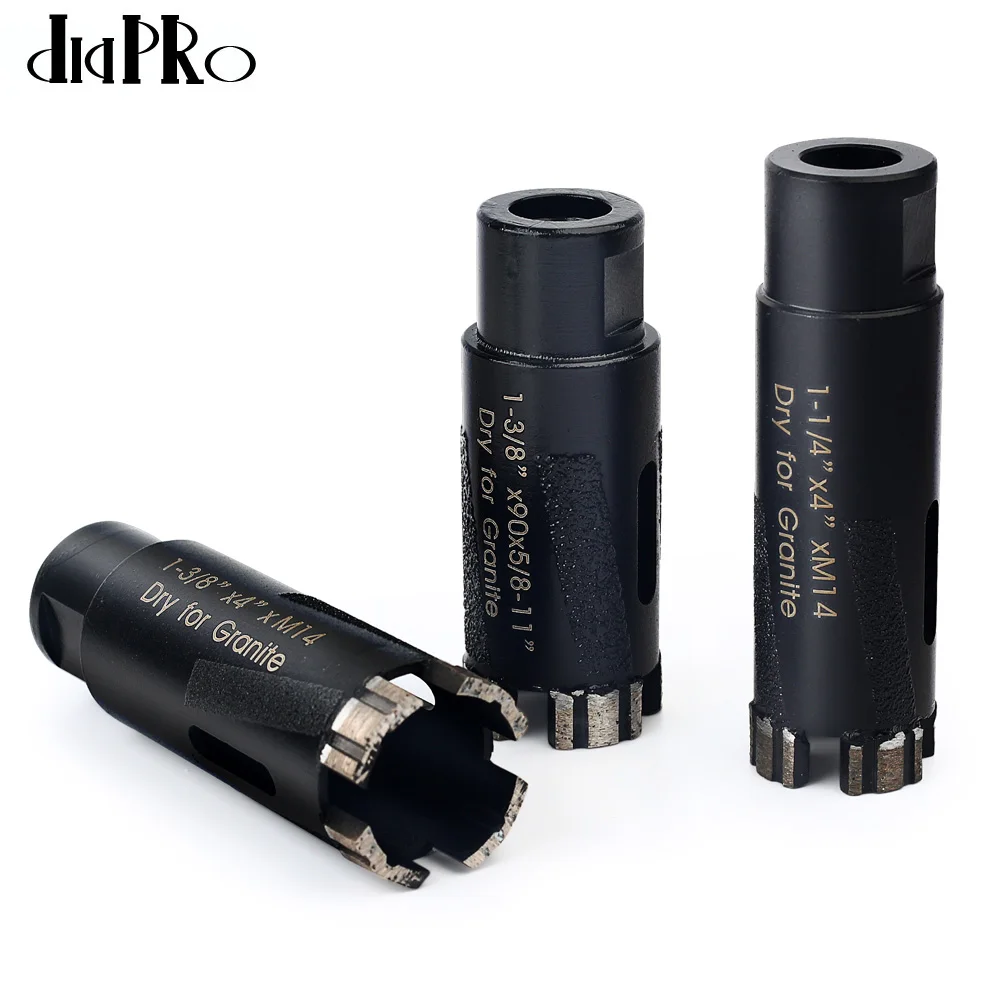 D25mm-65mm with 5/8-11" M14 vaccum brazed protection diamond core drill bit for dry drilling granite,marble and engineered stone
D25mm-65mm with 5/8-11" M14 vaccum brazed protection diamond core drill bit for dry drilling granite,marble and engineered stone