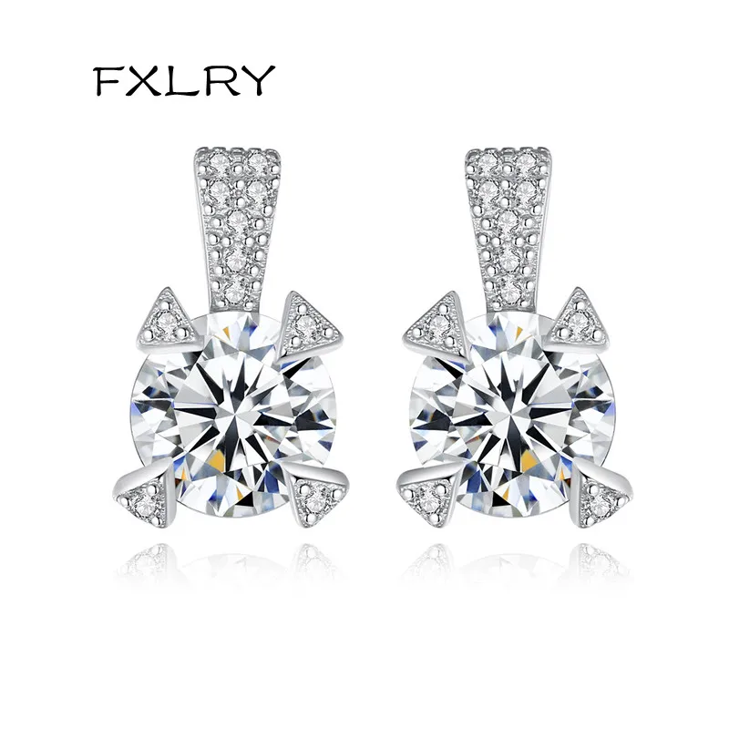 FXLRY High Quality White Color AAA Cubic Zircon Geometry Stud Earrings for Women Jewelry Dating Gifts
FXLRY High Quality White Color AAA Cubic Zircon Geometry Stud Earrings for Women Jewelry Dating Gifts