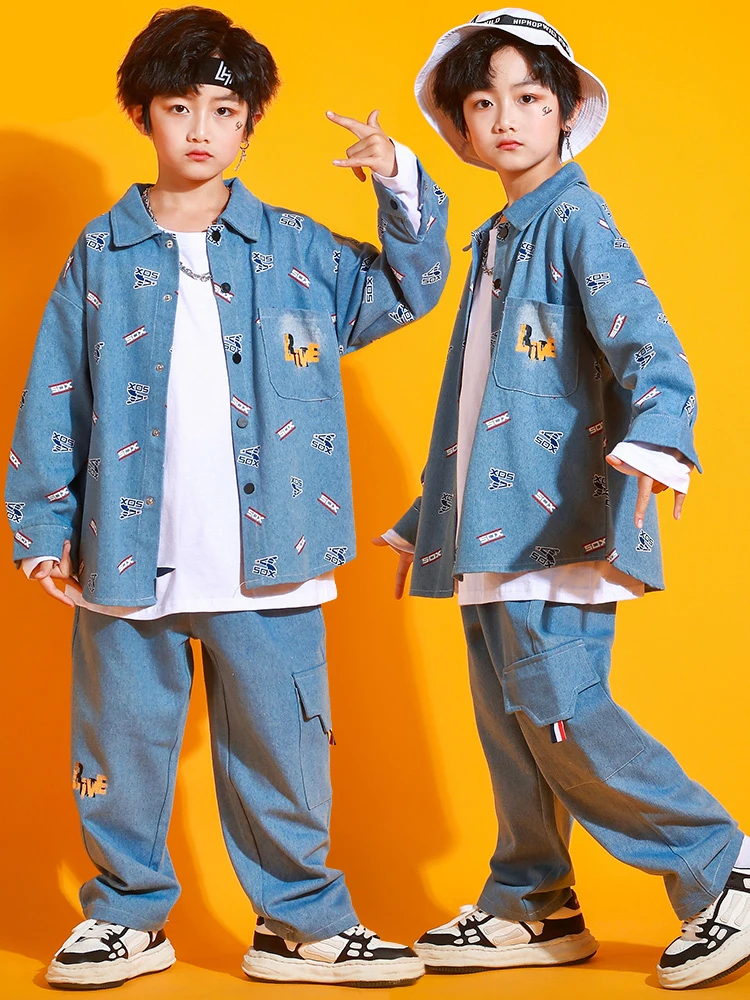 Street Dance Clothes For Children Jeans Jazz Dancing Costume Modern Performance Dancewear Blue Hip Hop Dance Clothing YS2815
Street Dance Clothes For Children Jeans Jazz Dancing Costume Modern Performance Dancewear Blue Hip Hop Dance Clothing YS2815