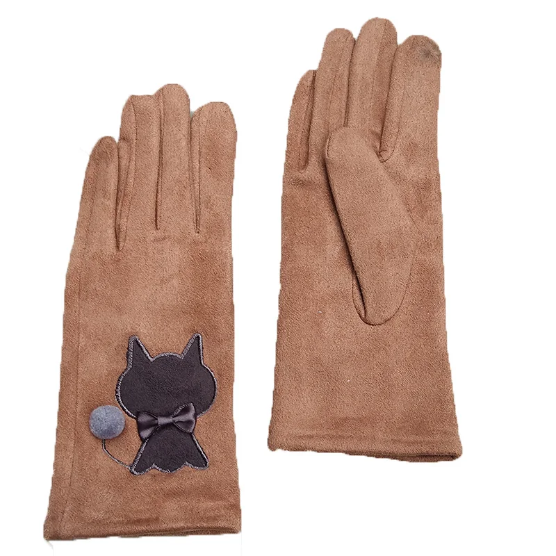 Winter Women Suede Leather Plus Velvet Thicken Cycling Warm Mittens Lovely Cartoon Cat Embroidery Touch Screen Driving Glove D92
Winter Women Suede Leather Plus Velvet Thicken Cycling Warm Mittens Lovely Cartoon Cat Embroidery Touch Screen Driving Glove D92