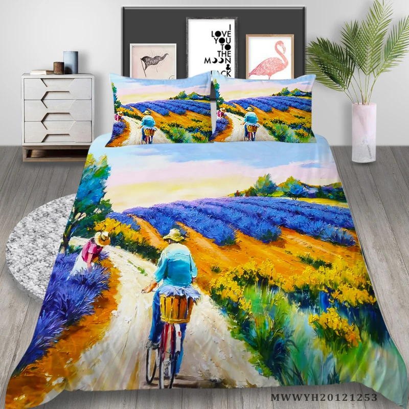 Landscape Oil Painting Colourful Bedding Set King Size Duvet Cover Set 2/3pcs Pillowcase Hot Selling
Landscape Oil Painting Colourful Bedding Set King Size Duvet Cover Set 2/3pcs Pillowcase Hot Selling