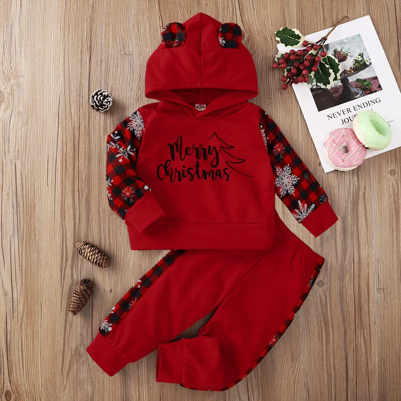 Autumn Plaid Baby Girl Clothes Christmas Baby Outfit Hoodies Clothing Sets Infant Girl Ear Hooded Top+Pants child sets Tracksuit
Autumn Plaid Baby Girl Clothes Christmas Baby Outfit Hoodies Clothing Sets Infant Girl Ear Hooded Top+Pants child sets Tracksuit
