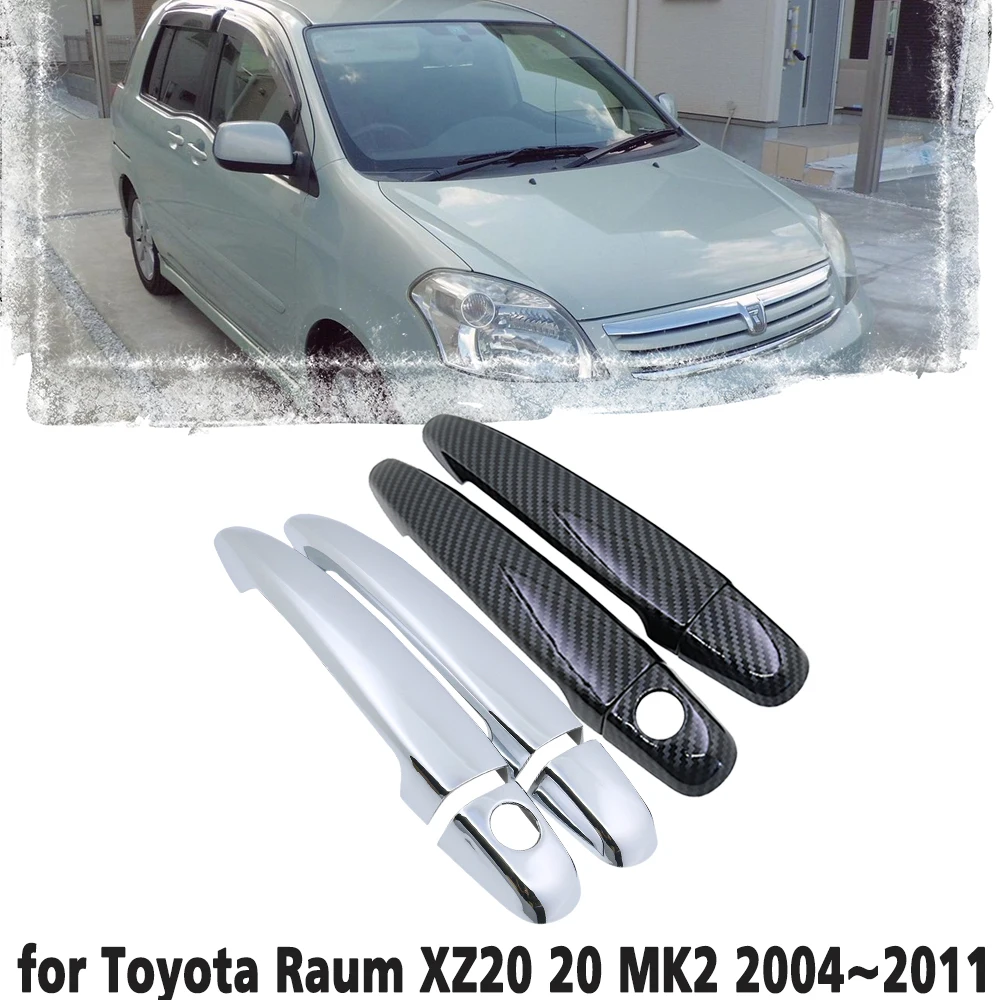 Carbon Fiber Car handle Or Chrome Door Handles Protective Cover for Toyota Raum XZ20 20 MK2 2004~2011 Car accessories 2005 2006
Carbon Fiber Car handle Or Chrome Door Handles Protective Cover for Toyota Raum XZ20 20 MK2 2004~2011 Car accessories 2005 2006