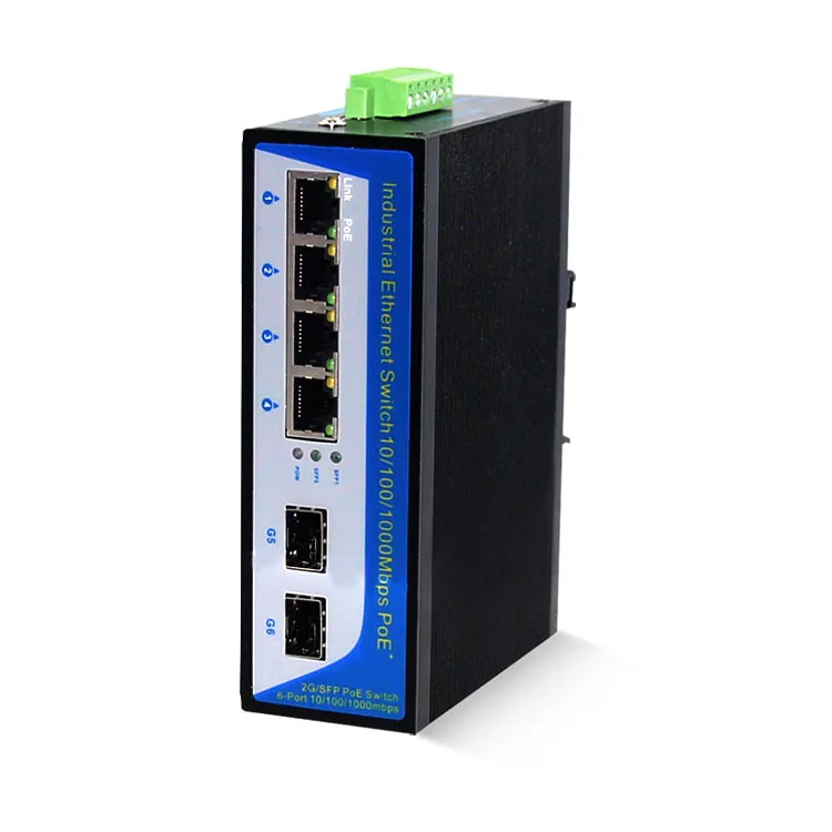 CCTV DIN-rail wall-mounted Black color 10/100/1000Mbps 2 Fx SFP +4 Tx Industrial POE Fiber switch SC connector RJ-45
CCTV DIN-rail wall-mounted Black color 10/100/1000Mbps 2 Fx SFP +4 Tx Industrial POE Fiber switch SC connector RJ-45