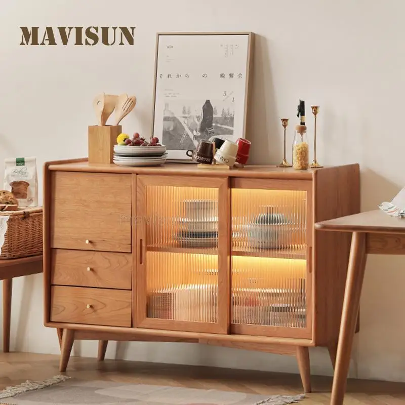 Solid Wood Dining Side Wine Cabinet Against The Wall Japanese-style Small Apartment Living Room Cabinet Nordic Locker Furniture
Solid Wood Dining Side Wine Cabinet Against The Wall Japanese-style Small Apartment Living Room Cabinet Nordic Locker Furniture