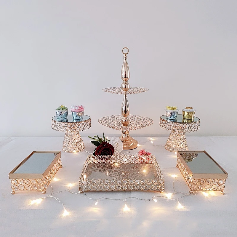 6pcs/lot gold crystal Cake Stand Round Wedding Birthday Party Dessert Cupcake Pedestal Display Plate Home Decor
6pcs/lot gold crystal Cake Stand Round Wedding Birthday Party Dessert Cupcake Pedestal Display Plate Home Decor