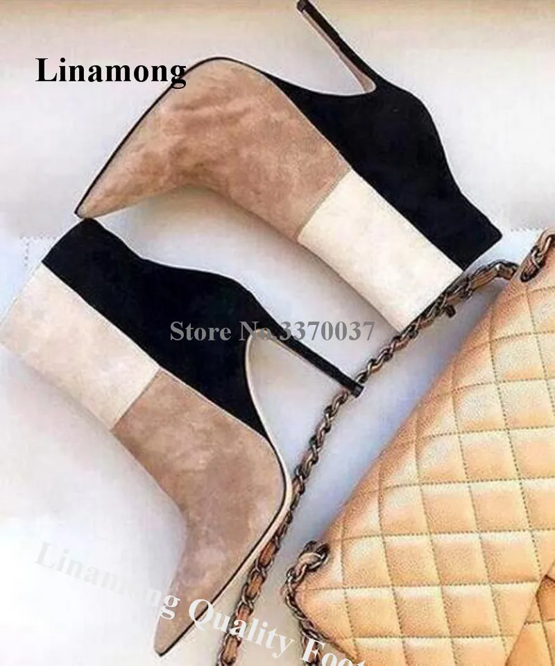 Women Spring Autumn New Fashion Women Pointed Toe Patchwork Color Ankle High Heel Boots Western Style Elegant Dress Boots
Women Spring Autumn New Fashion Women Pointed Toe Patchwork Color Ankle High Heel Boots Western Style Elegant Dress Boots
