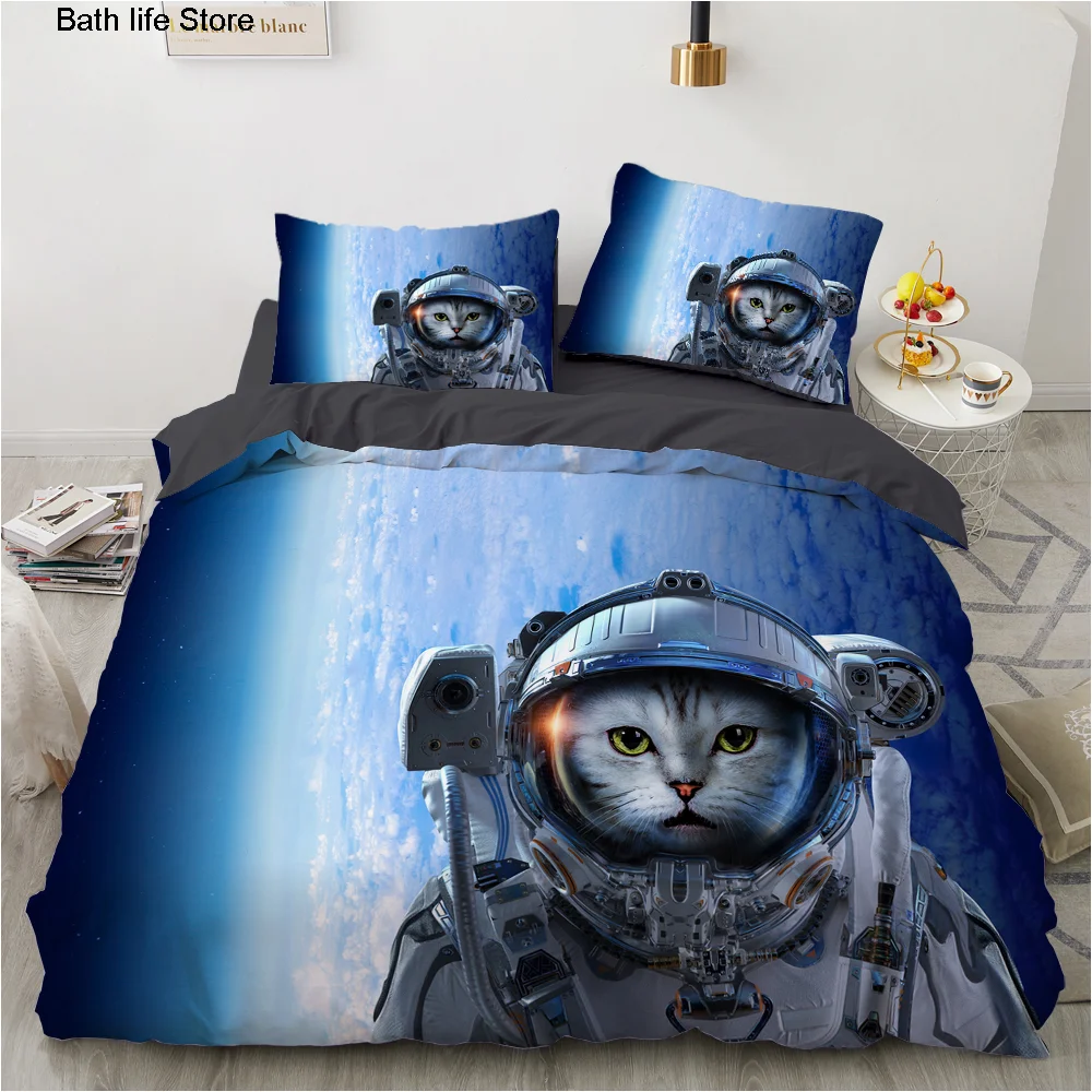 Blue Universe Stary Astronaut Cat Bedding Set Cats Cartoon Duvet Cover Double 200x200cm Soft Fabric Bed Sets Kids Home Textile
Blue Universe Stary Astronaut Cat Bedding Set Cats Cartoon Duvet Cover Double 200x200cm Soft Fabric Bed Sets Kids Home Textile