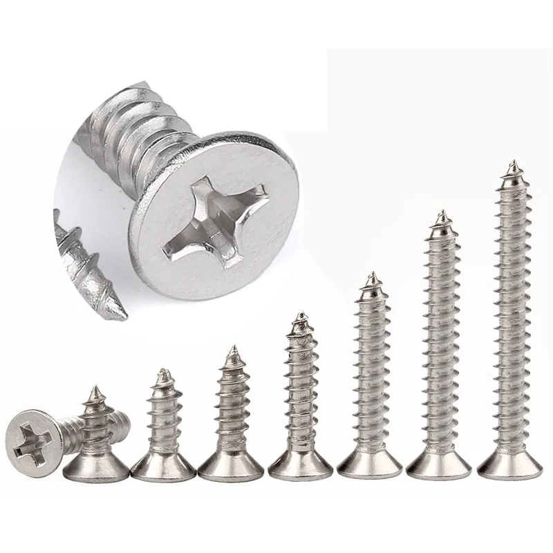 50pcs M1 M1.2 M1.4 M1.7 M2 M2.6 M3 M3.5 M4 Mini 304 stainless steel Cross Phillips Flat Countersunk Head Self-tapping Wood Screw
50pcs M1 M1.2 M1.4 M1.7 M2 M2.6 M3 M3.5 M4 Mini 304 stainless steel Cross Phillips Flat Countersunk Head Self-tapping Wood Screw