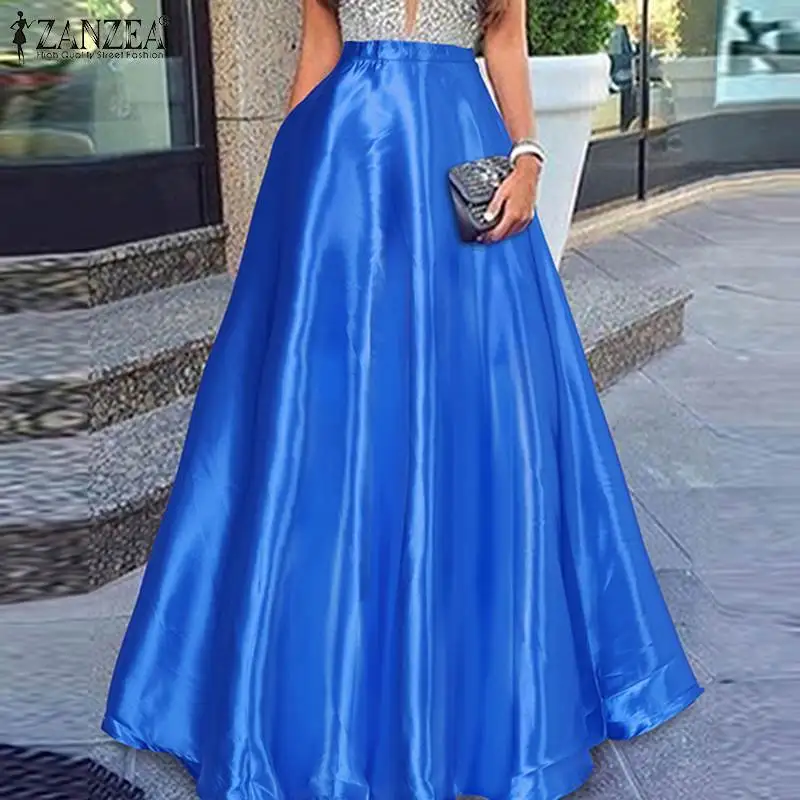 ZANZEA Fashion Women Maxi Long Skirts Summer High Waist Solid A-line Skirt Casual Holiday Party Vestidos Faldas Saia Femme Jupe
ZANZEA Fashion Women Maxi Long Skirts Summer High Waist Solid A-line Skirt Casual Holiday Party Vestidos Faldas Saia Femme Jupe