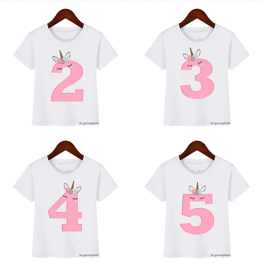 New Cute Kawaii Unicorn T Shirt Birthday Gift 2-9 Years Old Shirt Cartoon Kids Short Sleeve T-Shirts Girls Baby T shirt Top
New Cute Kawaii Unicorn T Shirt Birthday Gift 2-9 Years Old Shirt Cartoon Kids Short Sleeve T-Shirts Girls Baby T shirt Top