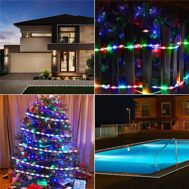 Solar LED light bar, 150LED cutable solar rope light, 8 patterns outdoor solar LED light, waterproof solar string light
Solar LED light bar, 150LED cutable solar rope light, 8 patterns outdoor solar LED light, waterproof solar string light