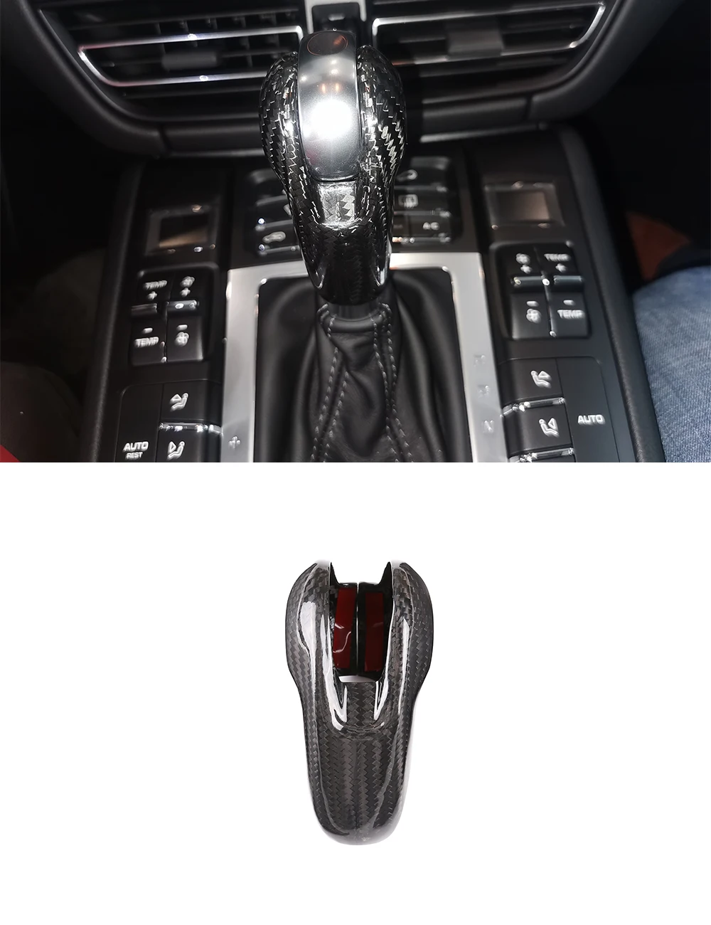 Macan Car Carbon fiber Gear Shift Knobs Decorative Cover for Porsche Macan 2014-2020
Macan Car Carbon fiber Gear Shift Knobs Decorative Cover for Porsche Macan 2014-2020