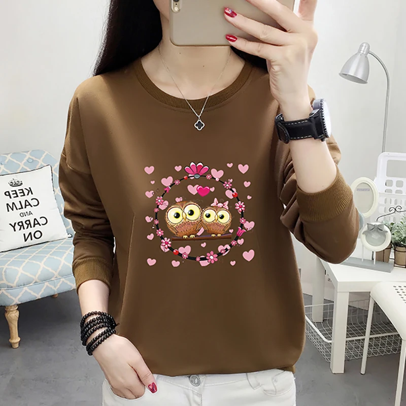 Cartoon Print T Shirt Women Long Sleeve T-Shirts Autumn Casual O-Neck Korean Style Loose Woman Clothes Tee Shirt Femme Camisetas
Cartoon Print T Shirt Women Long Sleeve T-Shirts Autumn Casual O-Neck Korean Style Loose Woman Clothes Tee Shirt Femme Camisetas
