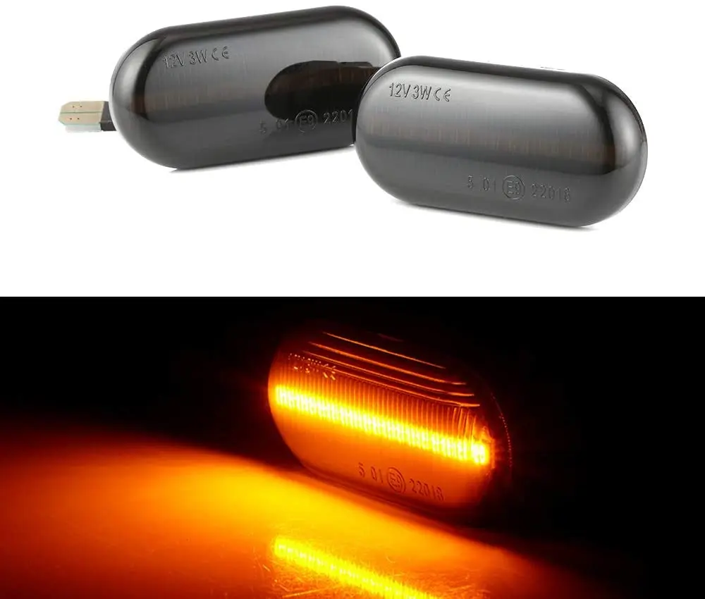2x For Renault Clio 1 2 Kangoo Laguna Megane Nissan Opel Smart Smoked Lens Dynamic Side Marker Turn Signal Light LED Fender Lamp
2x For Renault Clio 1 2 Kangoo Laguna Megane Nissan Opel Smart Smoked Lens Dynamic Side Marker Turn Signal Light LED Fender Lamp