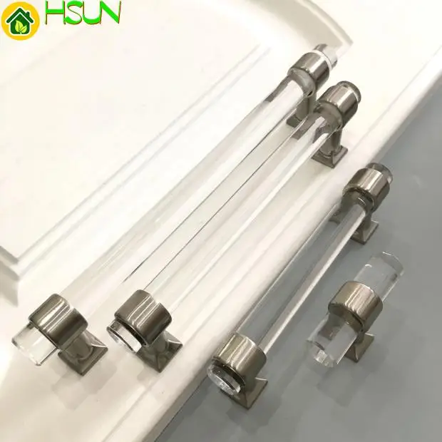 Modern Nordic simple acrylic handle stainless steel wire drawing transparent acrylic handle furniture cabinet handle
Modern Nordic simple acrylic handle stainless steel wire drawing transparent acrylic handle furniture cabinet handle
