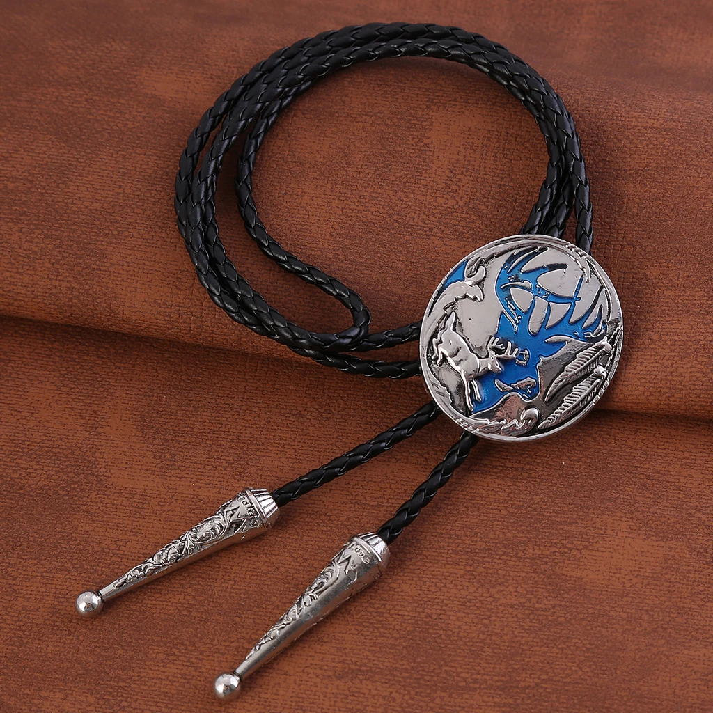 European and American new style bolo tie, animal elf elk, fashionable men's leather cord necklace
European and American new style bolo tie, animal elf elk, fashionable men's leather cord necklace