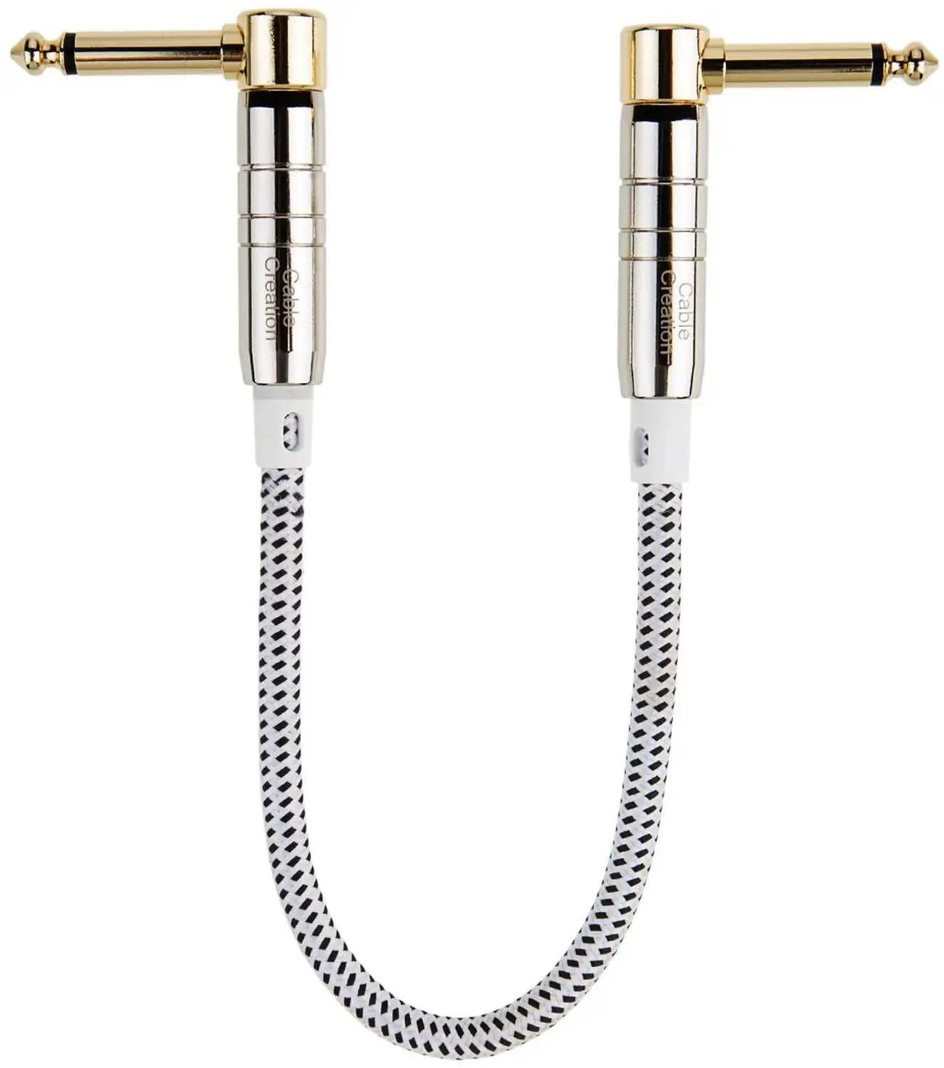 Guitar Patch Cable, Right Angle 1/4" TS Pedal Board Cable Studio Instrument Cable for Bass Guitar, Electric Mandolin, Pro Audio
Guitar Patch Cable, Right Angle 1/4" TS Pedal Board Cable Studio Instrument Cable for Bass Guitar, Electric Mandolin, Pro Audio