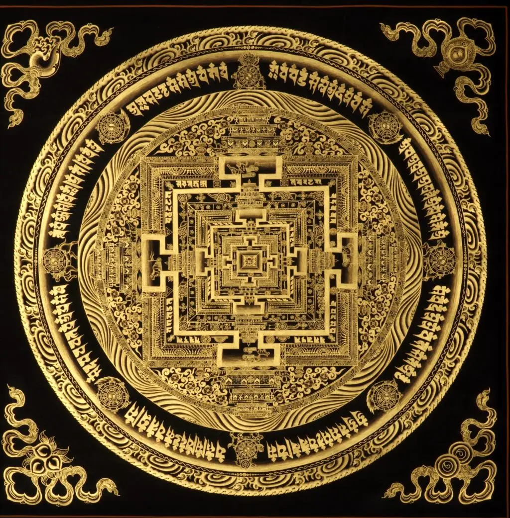 Paramadibuddha Mandala Black golden Thangka 90 cm *90 cm, Mandala, pure hand-painted by Nepal Lama
Paramadibuddha Mandala Black golden Thangka 90 cm *90 cm, Mandala, pure hand-painted by Nepal Lama