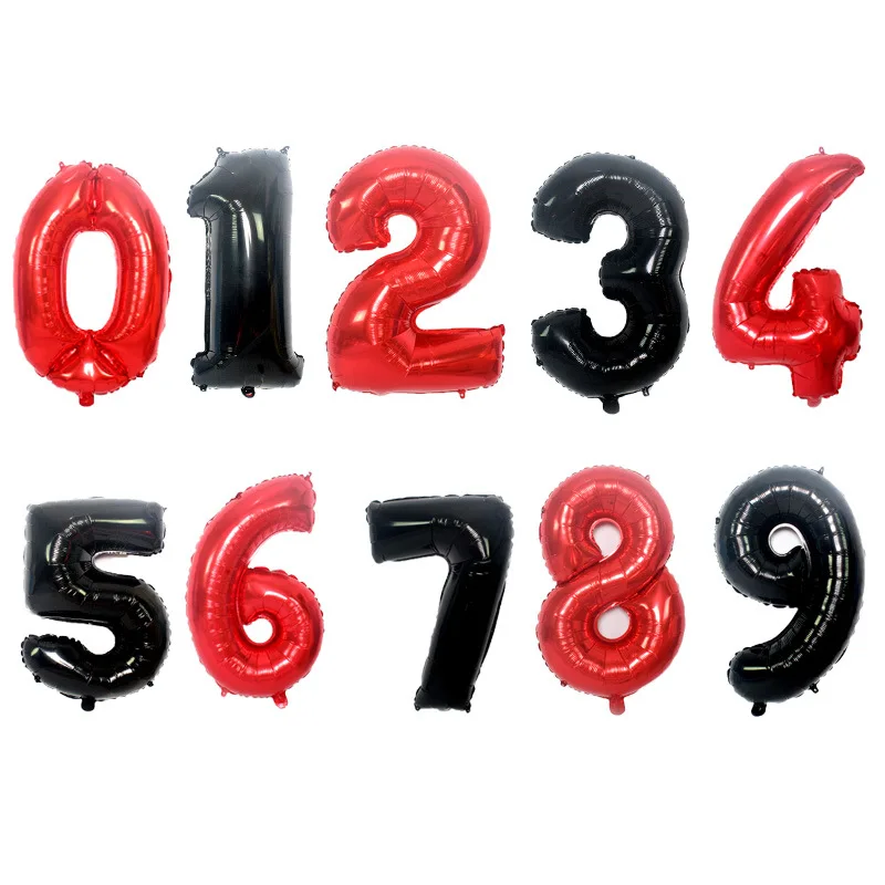 32 inch red and black digital aluminum film balloons birthday party anniversary celebration decoration balloons wholesale
32 inch red and black digital aluminum film balloons birthday party anniversary celebration decoration balloons wholesale