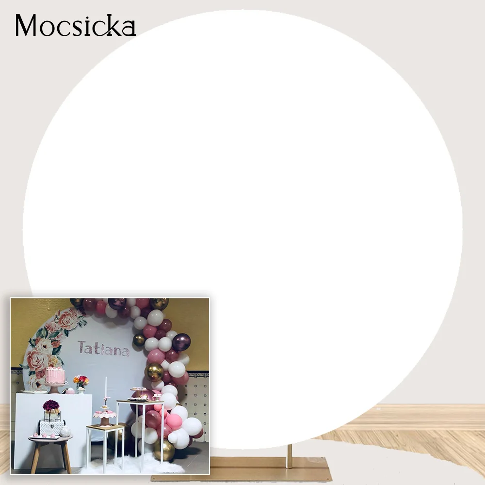 Pure White Color Round Circle Backdrop Cover Wedding Baby Shower Birthday Party Decor Custom Elastic Photo Background Props
Pure White Color Round Circle Backdrop Cover Wedding Baby Shower Birthday Party Decor Custom Elastic Photo Background Props