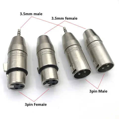 1 peça 3.5 cabo de áudio xlr 3.5mm fêmea macho xlr macho fêmea linha de áudio 3p xlr canhão 3 pinos aux linha conversor de cabo