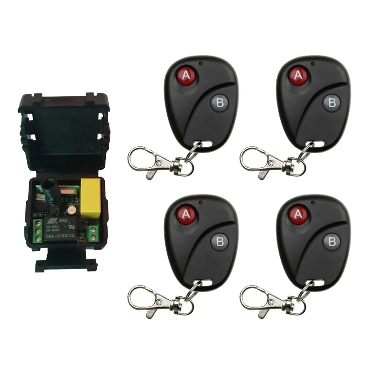 AC 220 V 1CH 1 CH Wireless RF Remote Control Light Switch 10A Relay Output Radio Receiver Module+one-button black Transmitter
AC 220 V 1CH 1 CH Wireless RF Remote Control Light Switch 10A Relay Output Radio Receiver Module+one-button black Transmitter