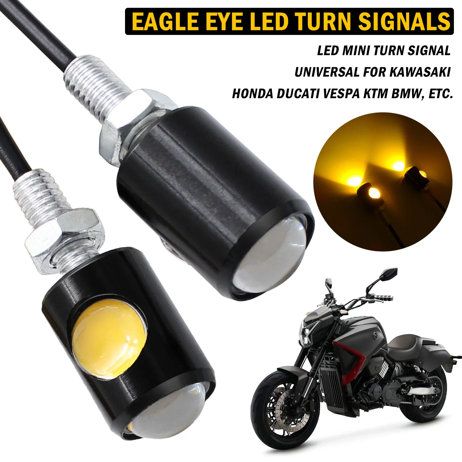 2 Pcs LED Motorcycle Signal Lamp Super Bright LED Car Number License Plate Bolt Screw Tail Rear Light Brake Fog Lamp Bulb
2 Pcs LED Motorcycle Signal Lamp Super Bright LED Car Number License Plate Bolt Screw Tail Rear Light Brake Fog Lamp Bulb