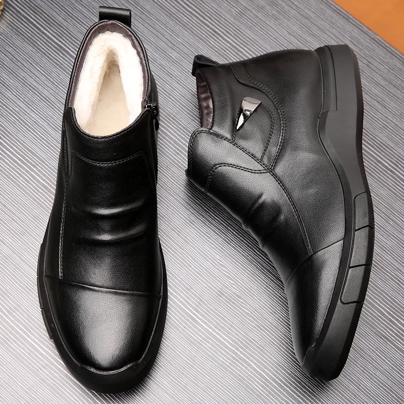 Genuine Leather Men Winter Boots Warm Plush Cold Winter Shoes Mens Ankle Boots Cow Leather Male Cotton Shoesko9
Genuine Leather Men Winter Boots Warm Plush Cold Winter Shoes Mens Ankle Boots Cow Leather Male Cotton Shoesko9