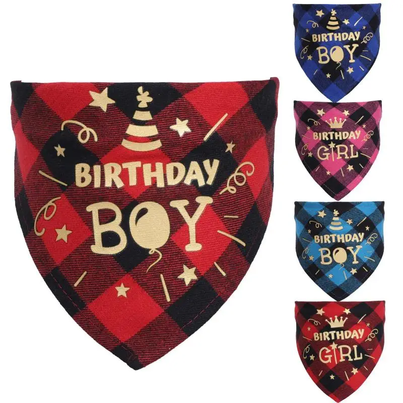 Dog Bandanas Cute Birthday Pet Saliva Towel Plaid Dog Collar for Small Dogs Chihuahua Pomeranian Birthday Party Dog Cat Costume
Dog Bandanas Cute Birthday Pet Saliva Towel Plaid Dog Collar for Small Dogs Chihuahua Pomeranian Birthday Party Dog Cat Costume