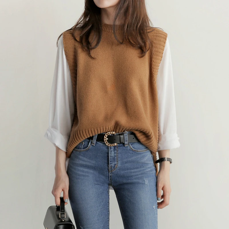 WAVSIYIER women sweater o neck knitted vest solid vintage elegant thick warm pullover female autumn winter jumper fashion korean
WAVSIYIER women sweater o neck knitted vest solid vintage elegant thick warm pullover female autumn winter jumper fashion korean