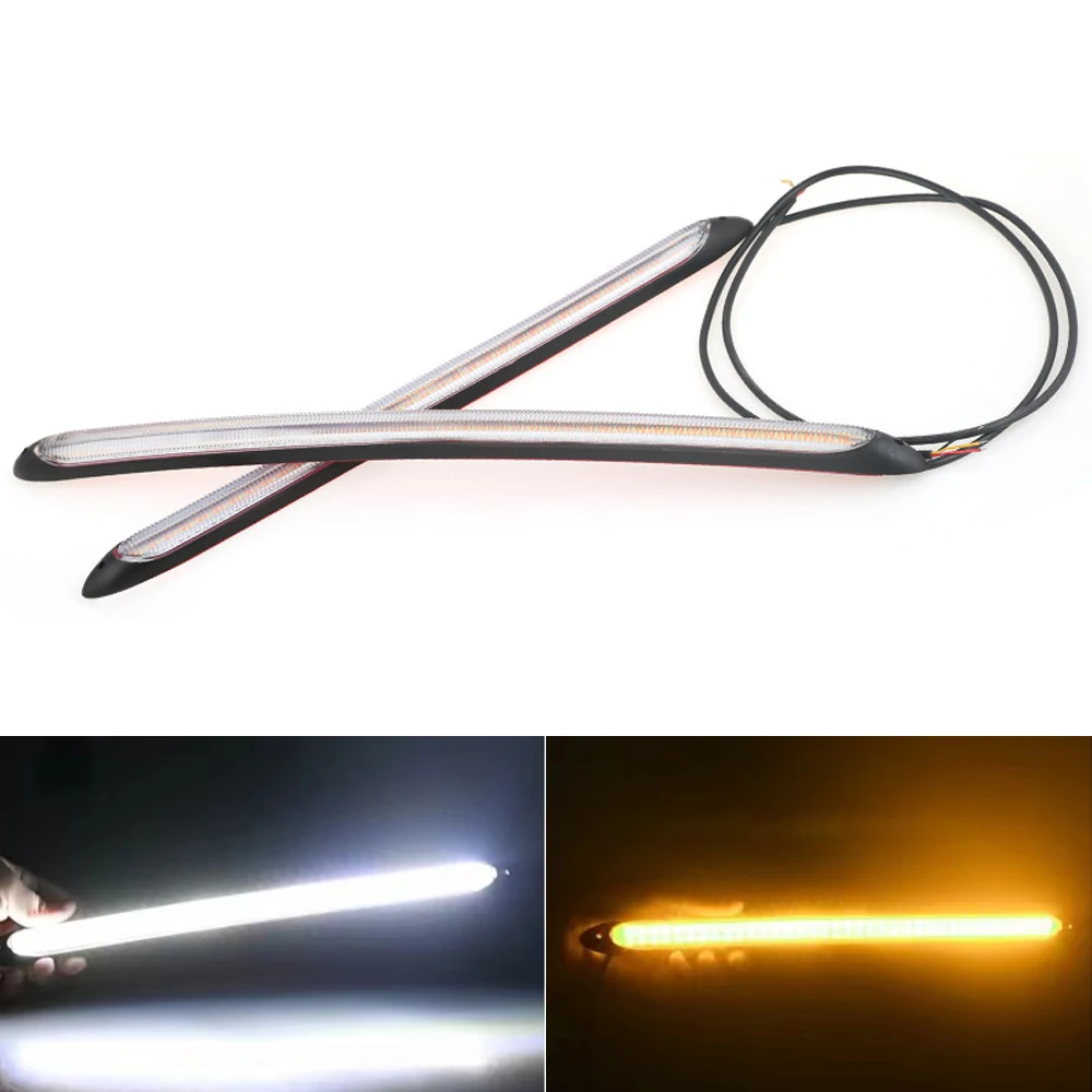 2Pcs Led Car DRL Daytime Running Lights Waterproof Universal DC 12V Auto Headlight Sequential Turn Signal Yellow Flow Day Light
2Pcs Led Car DRL Daytime Running Lights Waterproof Universal DC 12V Auto Headlight Sequential Turn Signal Yellow Flow Day Light