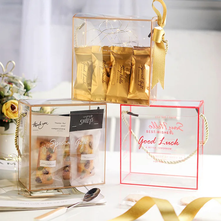 50Pieces Gold Red Clear Candy Boxes Gift Bags Handbag With Strings Transparent Pet Tote Waterproof Bag Shopping Storage Bags
50Pieces Gold Red Clear Candy Boxes Gift Bags Handbag With Strings Transparent Pet Tote Waterproof Bag Shopping Storage Bags