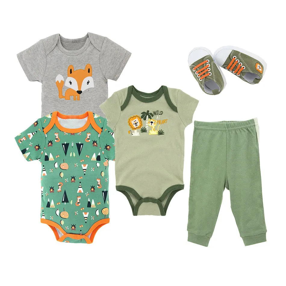 2019 Fashion New 5Pcs Toddler Baby Boys Cartoon Romper Jumpsuit Striped Pants Outfits Clothes Set Dropshipping Baby Clothes
2019 Fashion New 5Pcs Toddler Baby Boys Cartoon Romper Jumpsuit Striped Pants Outfits Clothes Set Dropshipping Baby Clothes