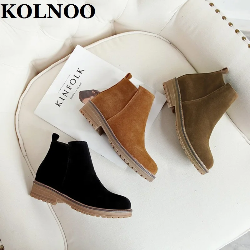 Kolnoo New Retro Handmade Ladies Block Heels Boots Thick-Sole Vintage Style Ankle Boots Four Colors Fashion Winter Short Shoes
Kolnoo New Retro Handmade Ladies Block Heels Boots Thick-Sole Vintage Style Ankle Boots Four Colors Fashion Winter Short Shoes