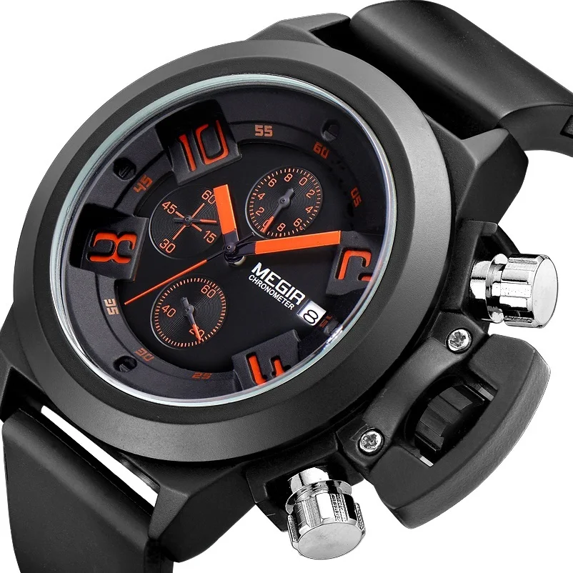 MEGIR Men's Big Dial Fashion Military Sports Watches Waterproof Silicone Strap Casual Quartz Wrist Watch Male Relogio Masculino
MEGIR Men's Big Dial Fashion Military Sports Watches Waterproof Silicone Strap Casual Quartz Wrist Watch Male Relogio Masculino