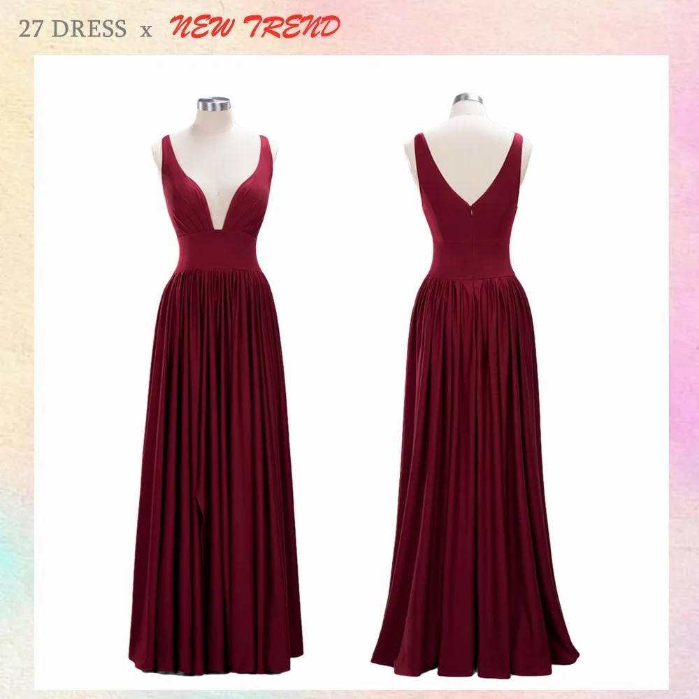 Custom Make Chiffon Bridesmaid Dresses Long Splite V Neck Pleated Backless Wedding Guest Dress robe demoiselle d'honneur
Custom Make Chiffon Bridesmaid Dresses Long Splite V Neck Pleated Backless Wedding Guest Dress robe demoiselle d'honneur