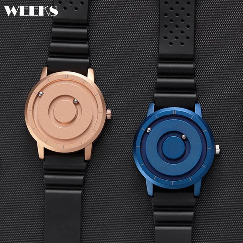Casual Watches for Men Creative Dial Mens Quartz Watch Creative Design New Style Magnetic Ball Rubber Strap Band Wristwatches
Casual Watches for Men Creative Dial Mens Quartz Watch Creative Design New Style Magnetic Ball Rubber Strap Band Wristwatches